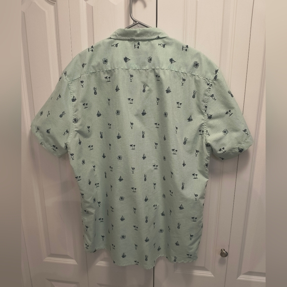 Molokai Surf Co. Men's Mint Green Hawaiian Shirt XXL - Picture 3 of 4